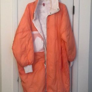 NWT Free People movement long reversible quilted coat medium